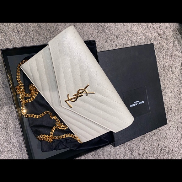 Saint Laurent Monogram chevron-quilted chain wallet - Picture 2 of 7